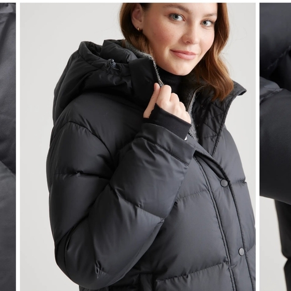 Quince SEALED! NWT! Responsible Down Long Puffer Jacket in Black. Sz Md. R2S!! - Picture 6 of 16